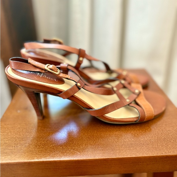 Cole Haan Strappy Brown Leather Sandals - Picture 2 of 5